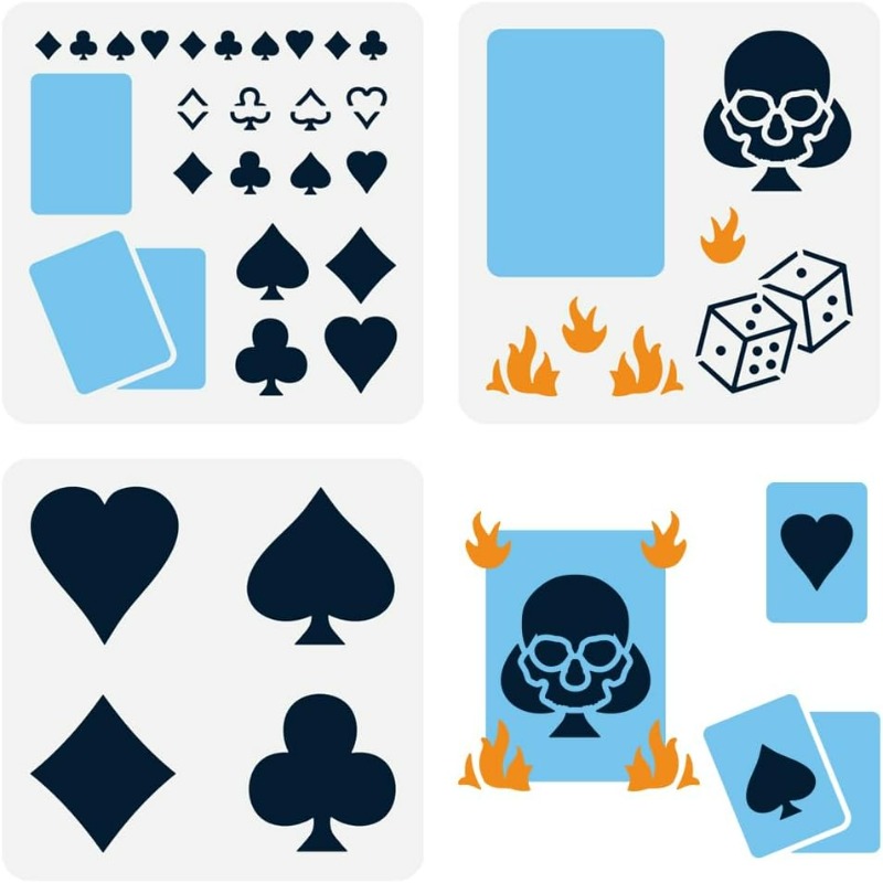 3 шт., трафареты для рисования – обзор и цена Board Game Template