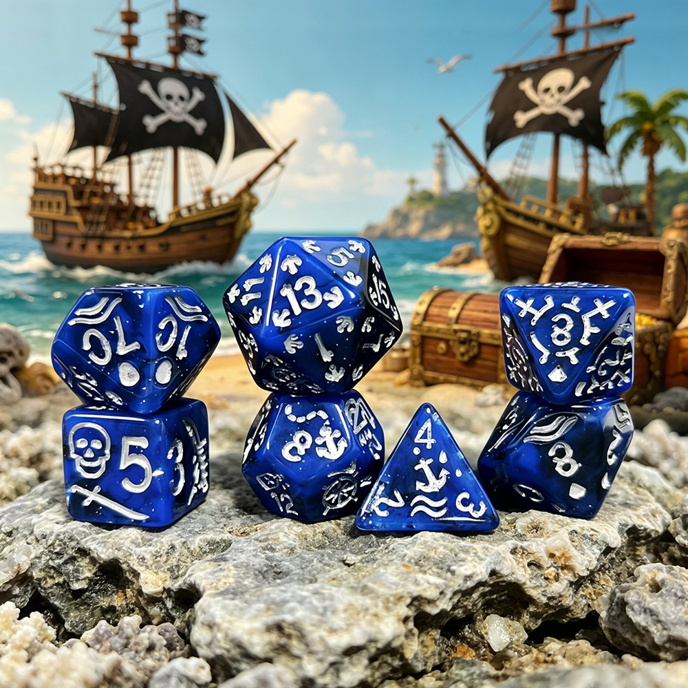 Набор из 7 игральных костей в  – обзор и цена Board Game Pirates